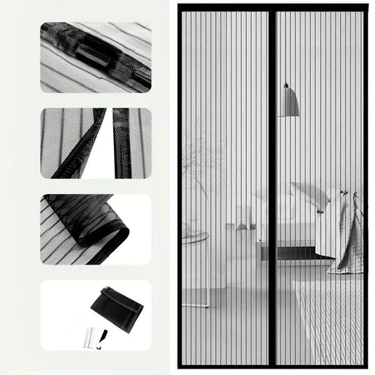 1PC New Magnetic Screen Door Curtain Anti-Mosquito Net Fly Insect Screen Mesh Automatic Closing 4 Size Easy Installation